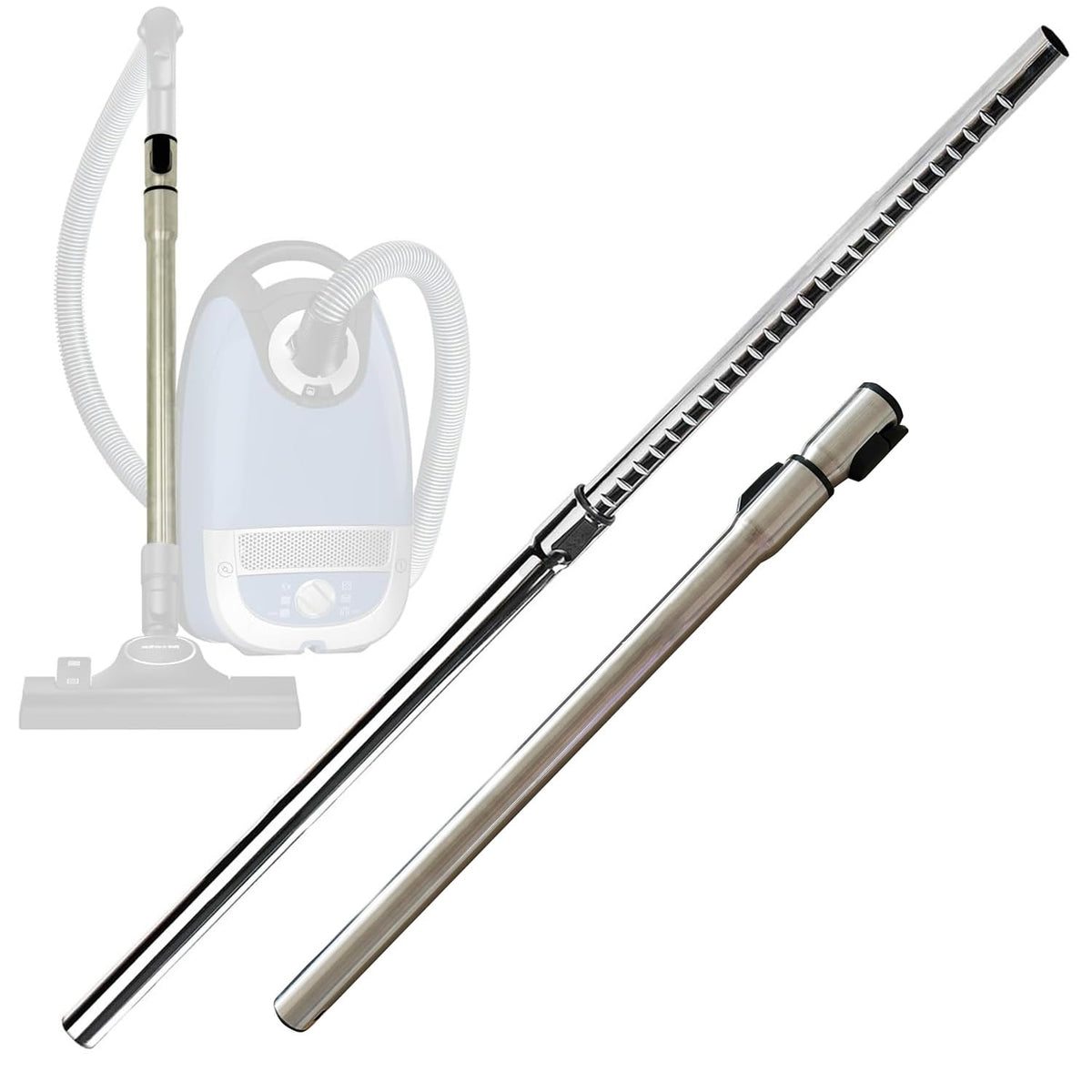 Adjustable Locking 35mm Telescopic Suction Rod Tube, Stainless Extension Pipe Vacuum Cleaner Accessories Compatible with Miele C2 C3 S2110 S6240 S8320