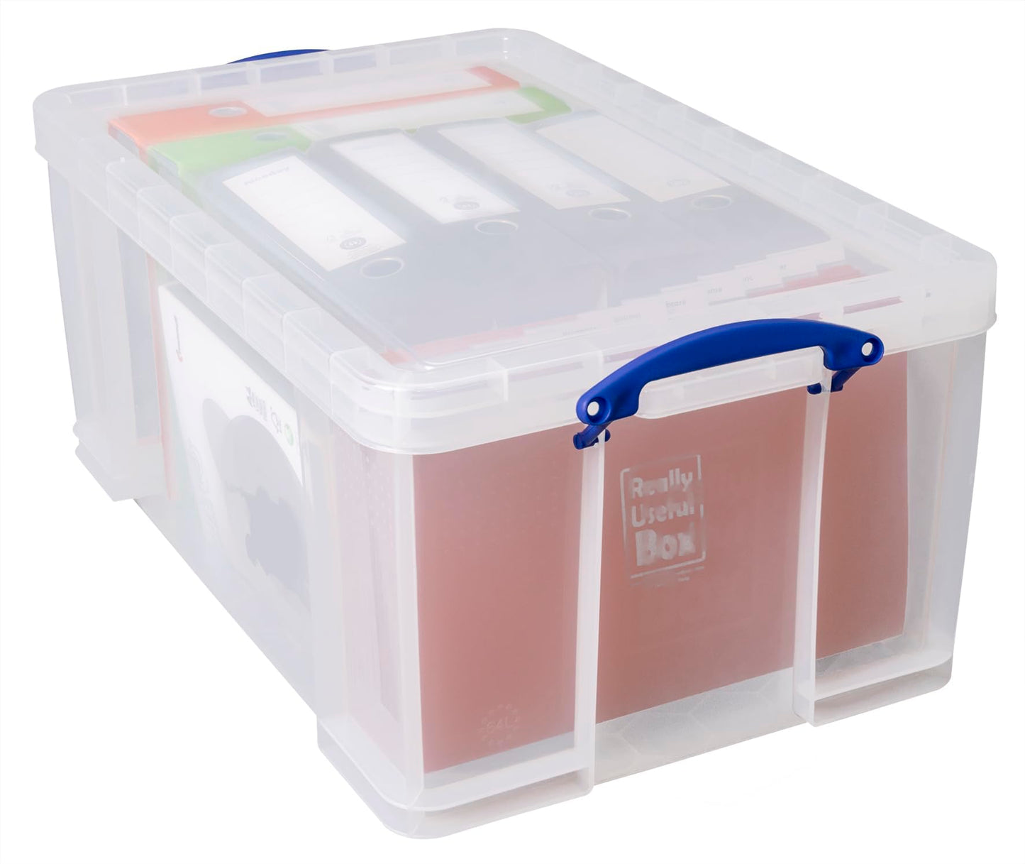 Really Useful Box Plastic Storage 64 Litre Clear (Pack of 2)