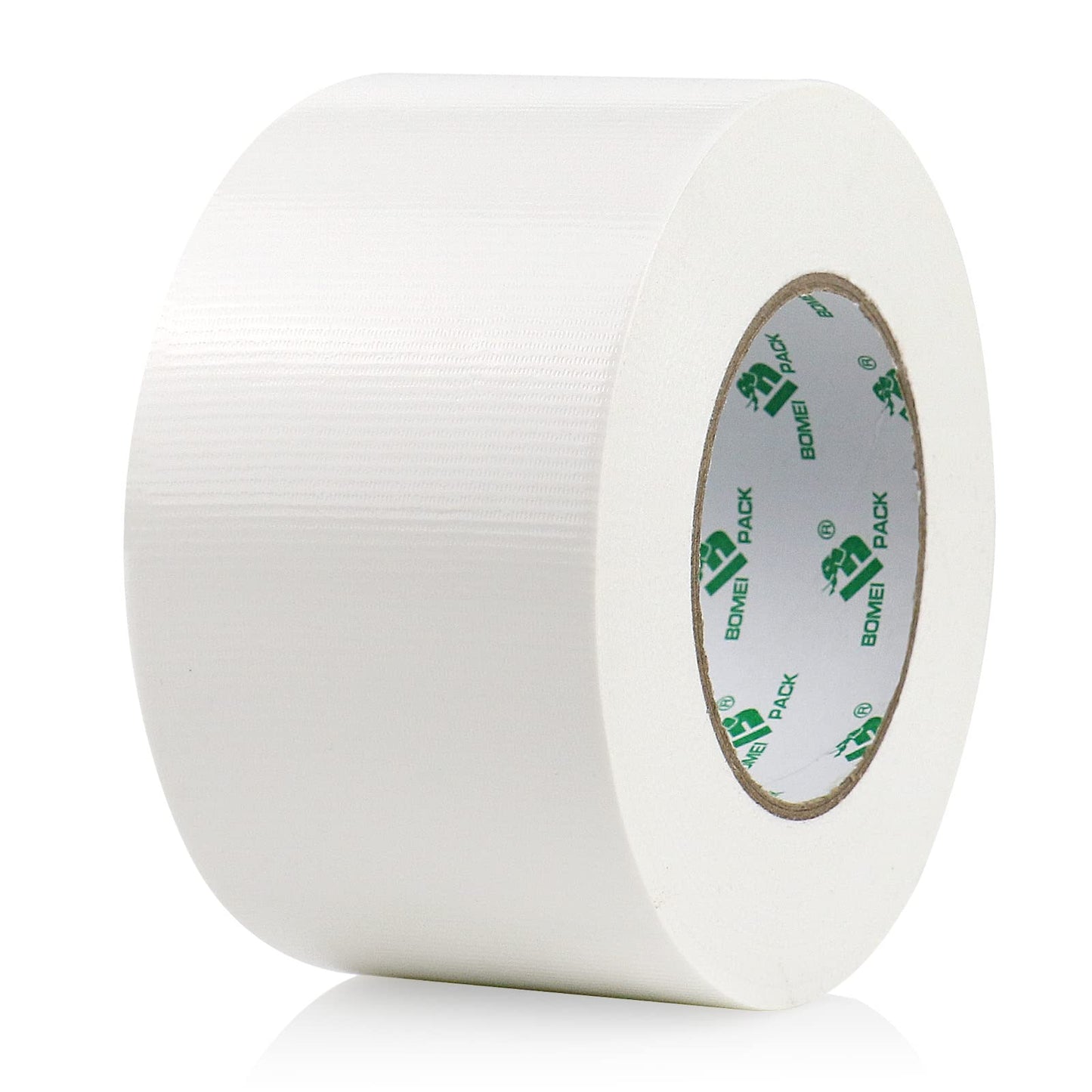 BOMEI PACK White Wide Duct Tape Reinforced 75mm x 50m Heavy Duty Cloth Gaffer Tape for Fixing Repairing,craft DIY,book repair,carpet seaming,Box