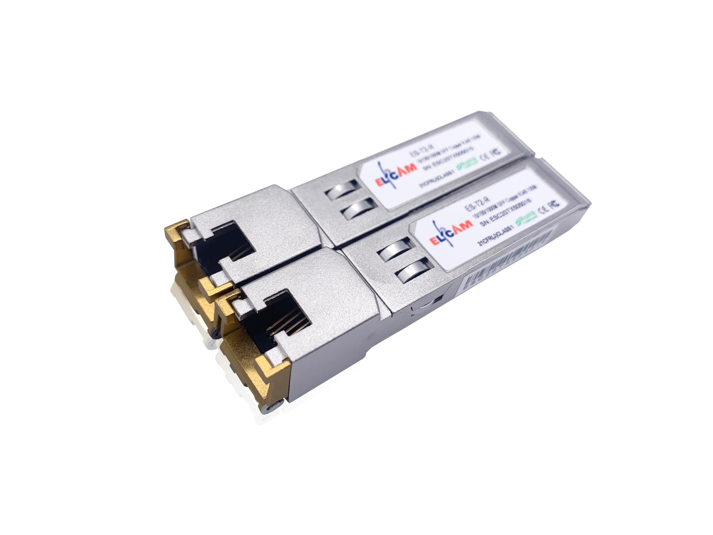 Elfcam? - 10/100/1000Base-T Multi-Rate 1.25Gb SFP RJ45 Copper Transceiver (2 Pack)