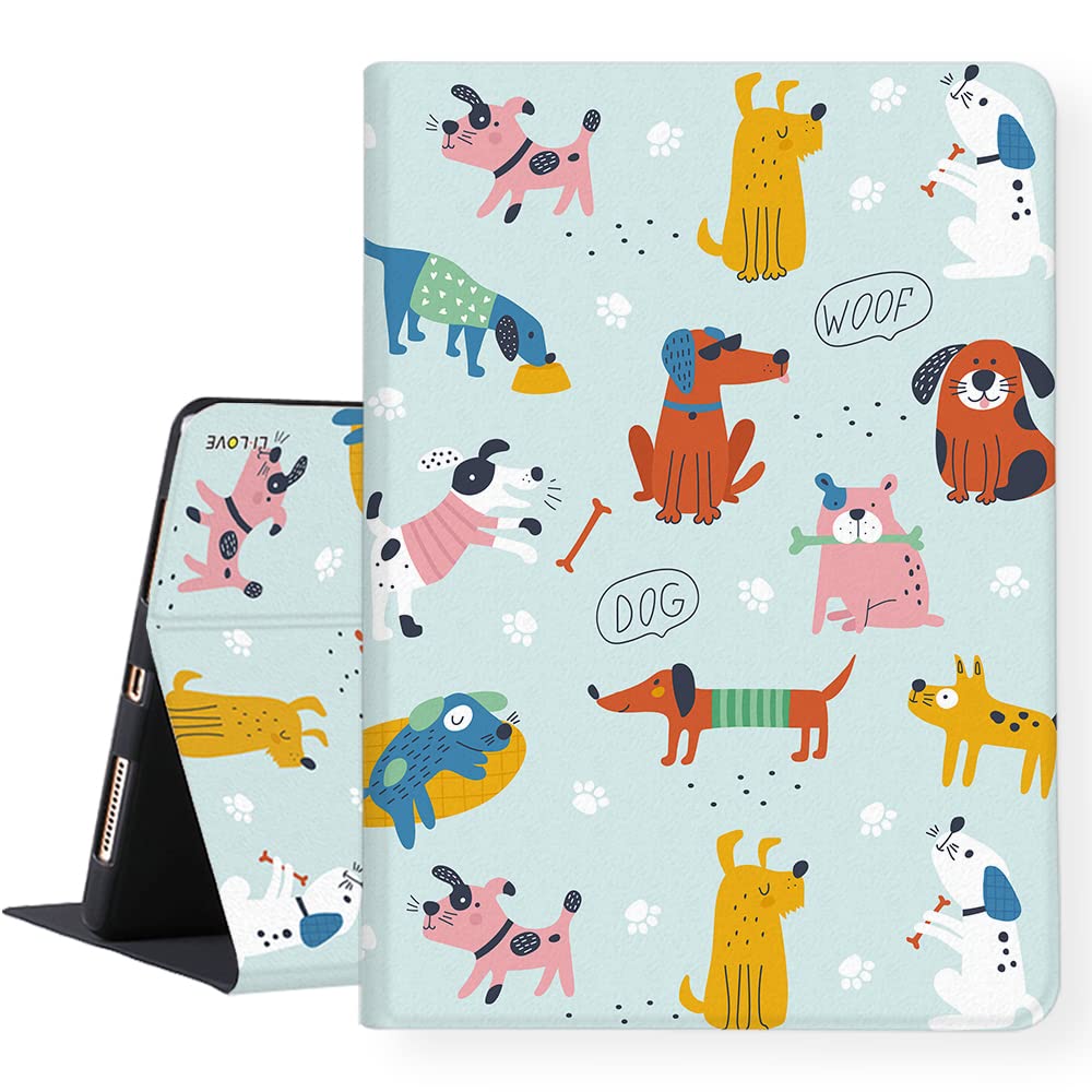 LI-LOVE Case for iPad A16 11 inch 2025 (11th Gen), iPad 10th Generation 10.9 inch 2022, Dog Auto Wake Sleep Smart Soft TPU Folio Stand Cover