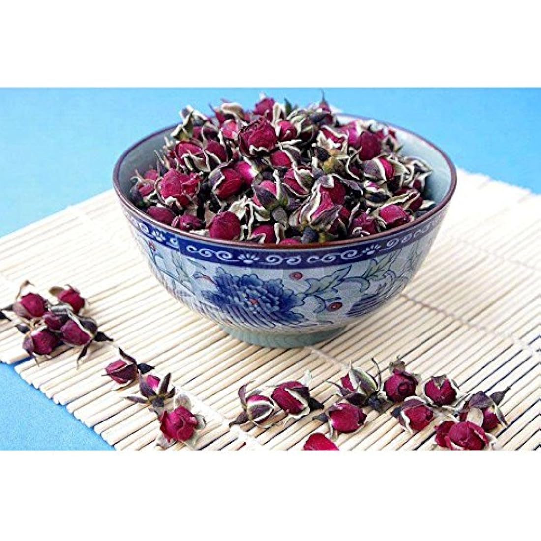 TooGet Dried Flower Tea Fragrant Red Golden-rim Rose Buds Rose Petals Natural Herbal for Tea, Culinary Food Grade - 4 OZ