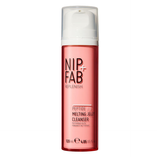 Nip+Fab Peptide Fix Melting Jelly Cleanser, 120 ml, with mix of Peptides, Suitable for All Face Skin Types, Hydrates and Plumps, Anti Pores,