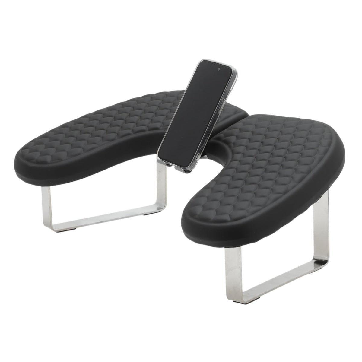 VOCOSTE Nail Arm Rest with Mobile Phone Holder, Manicure Hand Rest, Hand Rest for Nail Tech with Stable Base, Black