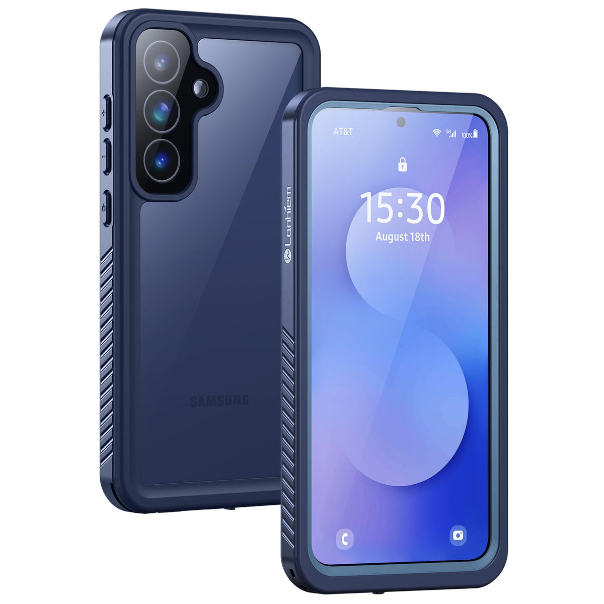 Lanhiem for Samsung S25 FE Case, Galaxy S25 FE Waterproof Case with Built in Screen Protector, Heavy Duty Shockproof Dustproof Protective Phone Case