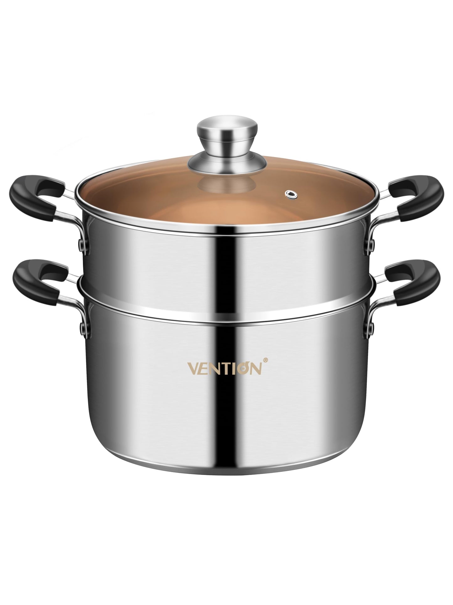 VENTION Steamer Cooking 22cm, Food Steamer Stainless Steel, Induction Steamer Saucepan, 3.6 l