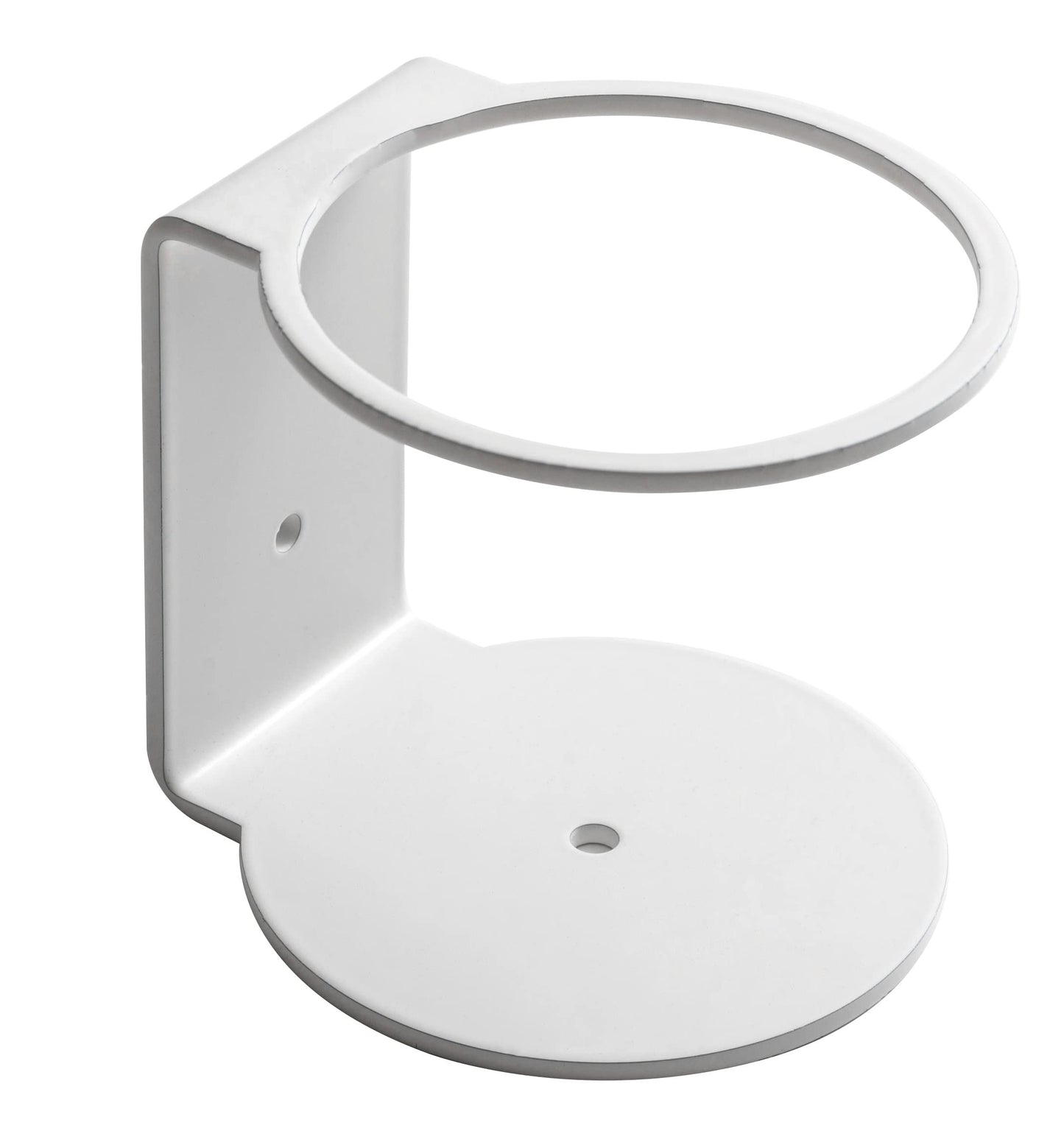 IPEA Wall Mounted Iron Bottle Holder - Wall Mounted Bottle Holder for Sanitizing Gel Dispenser Soap Bottles - For Home, Shop, Hotel, Company - White -