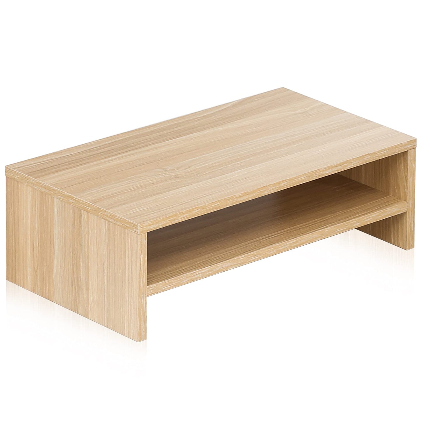 FITUEYES Monitor Stand 2 Tiers Computer Monitor Riser,42.5cm Wood Desktop Stand for Laptop Computer Screen Riser, with Storage Shelf, Office Supplies,