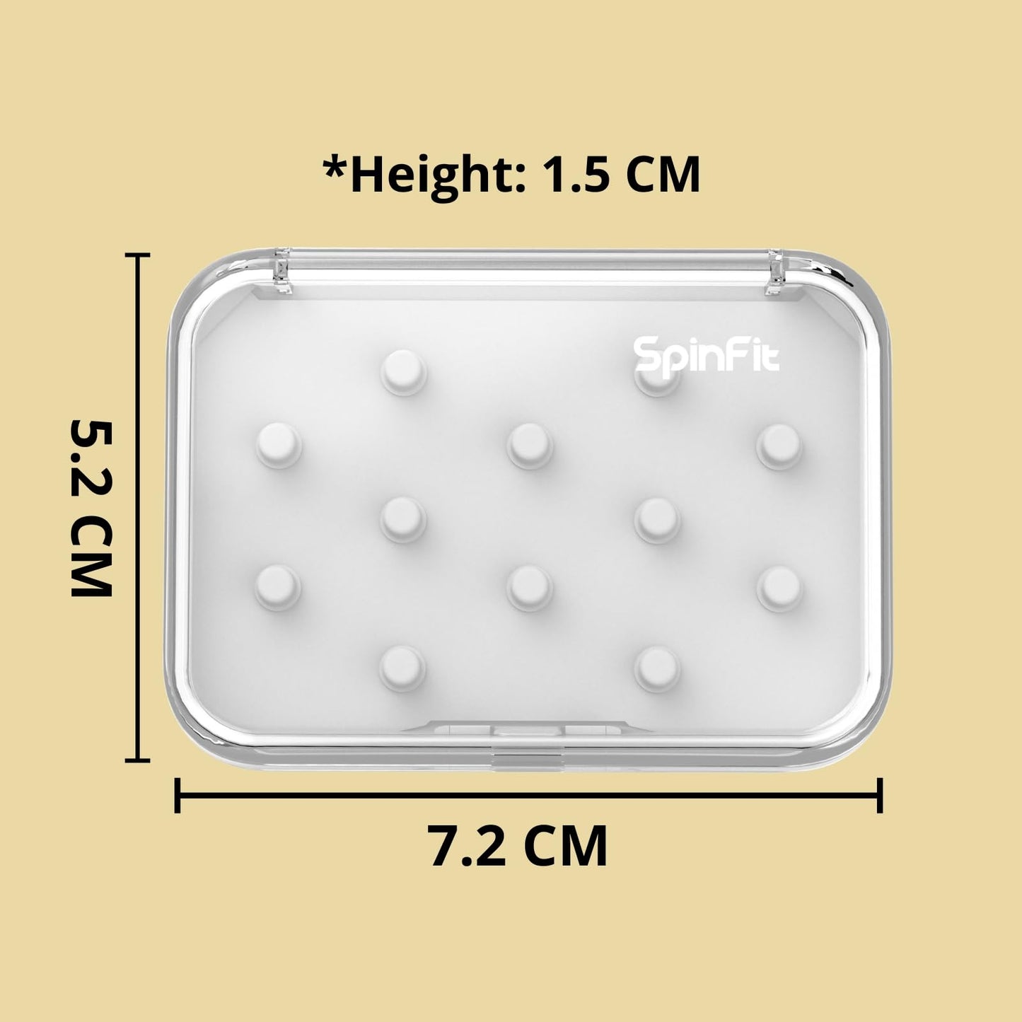 SpinFit Tip Pod - Storage Box for Ear Tips - Extra Transparent and Thick Material - BPA-Free (PCTG) (Black)