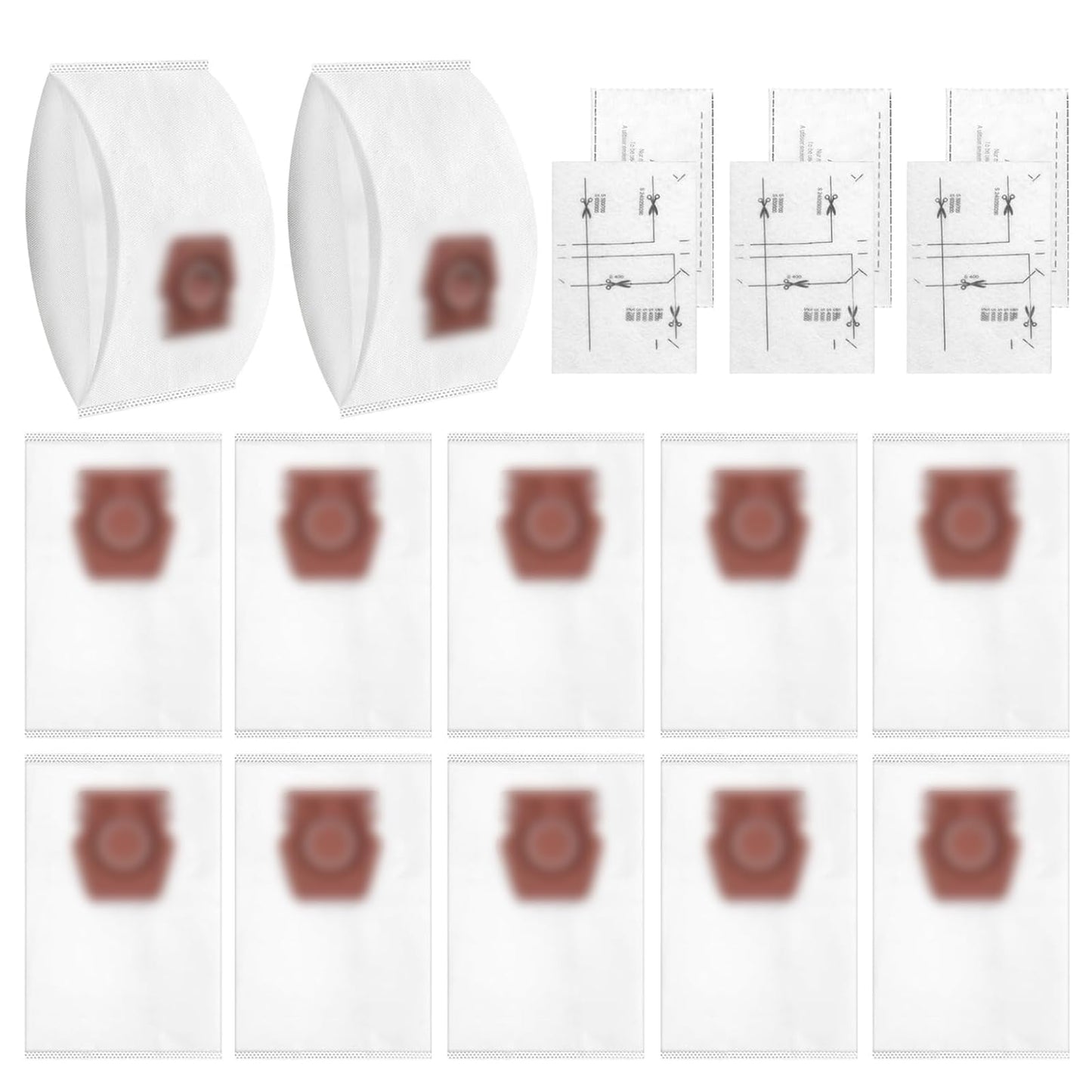 12 Pack Vacuum Bags for Miele TU Guard L1 / Guard S1 / CO Guard M1 Vacuum Cleaners, Large Capacity Replacement Dust Bag, 3 Motor Protection Filters