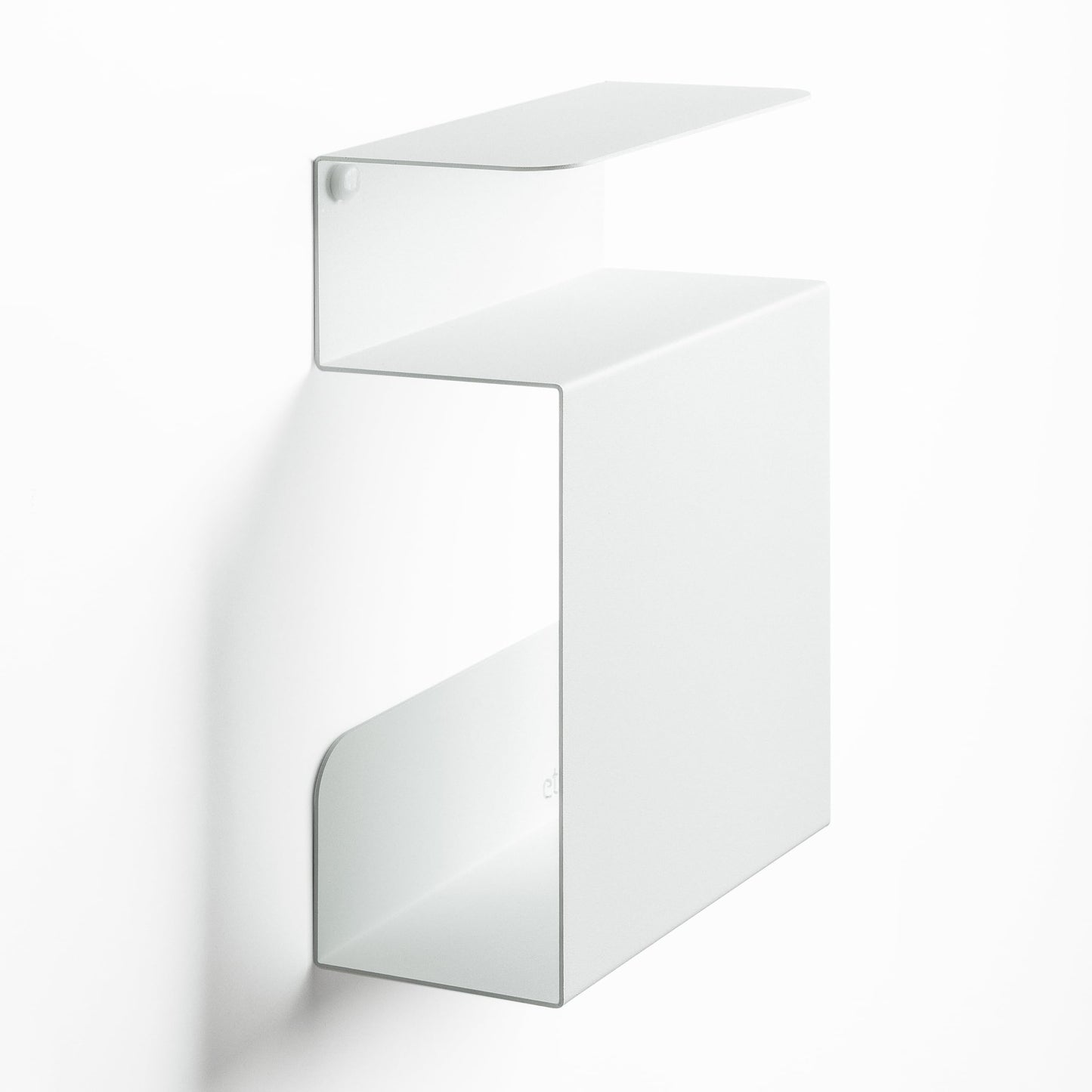 etterr | Bedside Cabinet | 100% Steel | Made in Europe | White Bed Side Table | Floating, Narrow