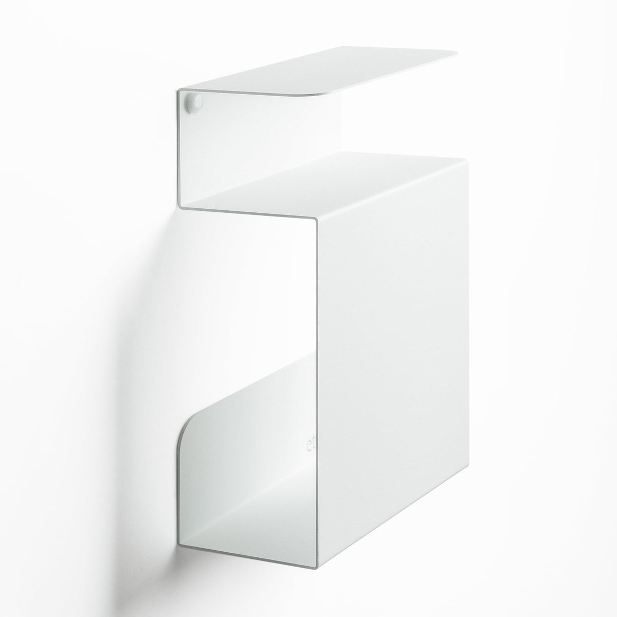 etterr | Set of 2 Bedside Tables | 100% Steel | Made in Europe | Table for Bedroom | White Bedside Table | Floating Narrow Bedside Table