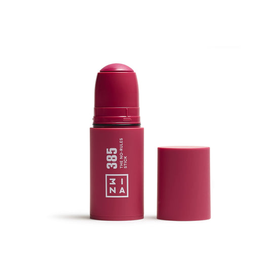 3INA MAKEUP - The No - Rules Stick 385 - Burgundy Blush Stick Matte for Sensitive Eyes Lips & Cheeks with Hyaluronic Acid - Cream Blush for a Natural
