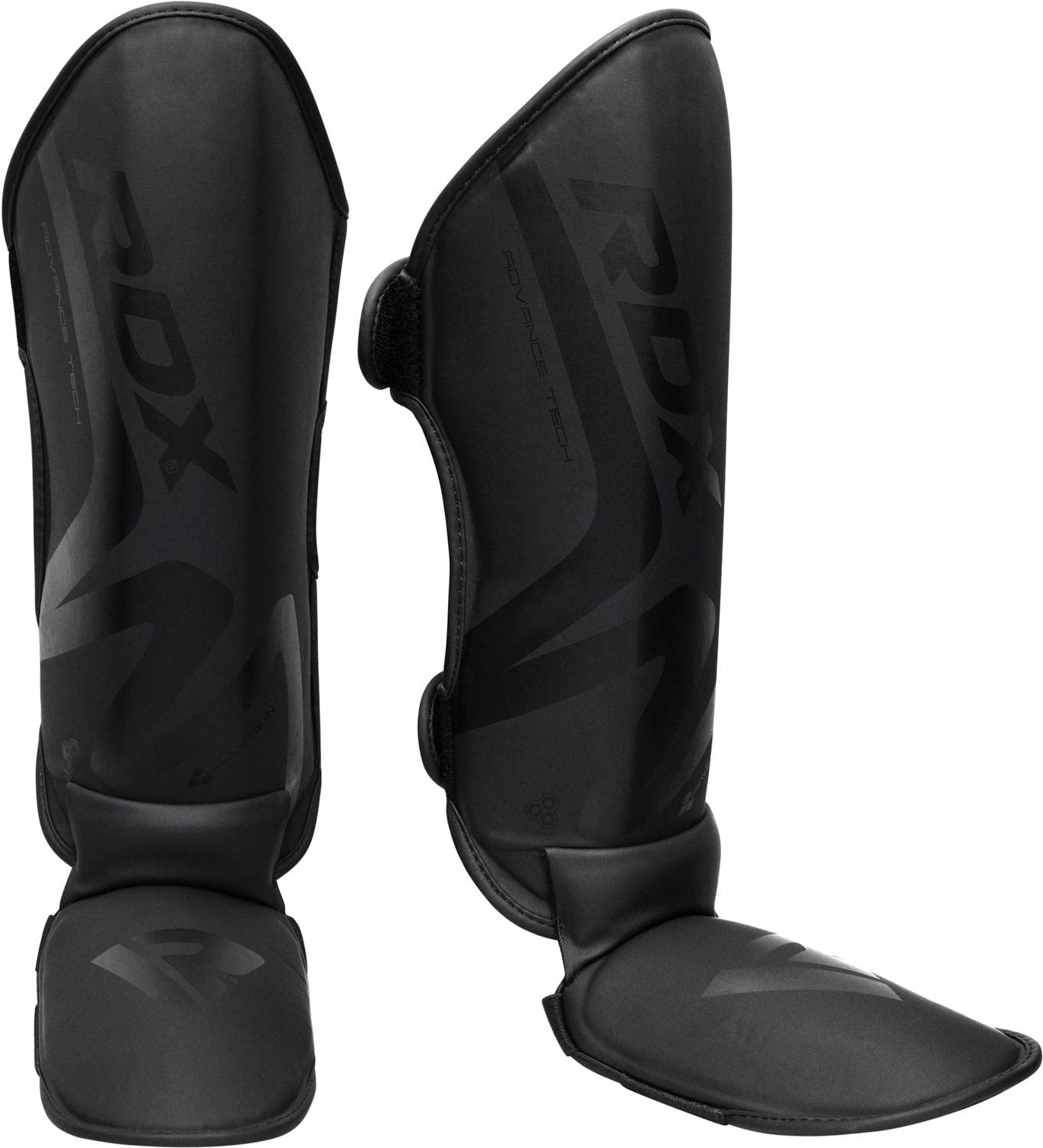 RDX Shin Guards for Muay Thai, Kickboxing, MMA Training, Maya Hide Leather Instep Leg Protector Foam Pads for Martial Arts, Sparring, Protective Gear