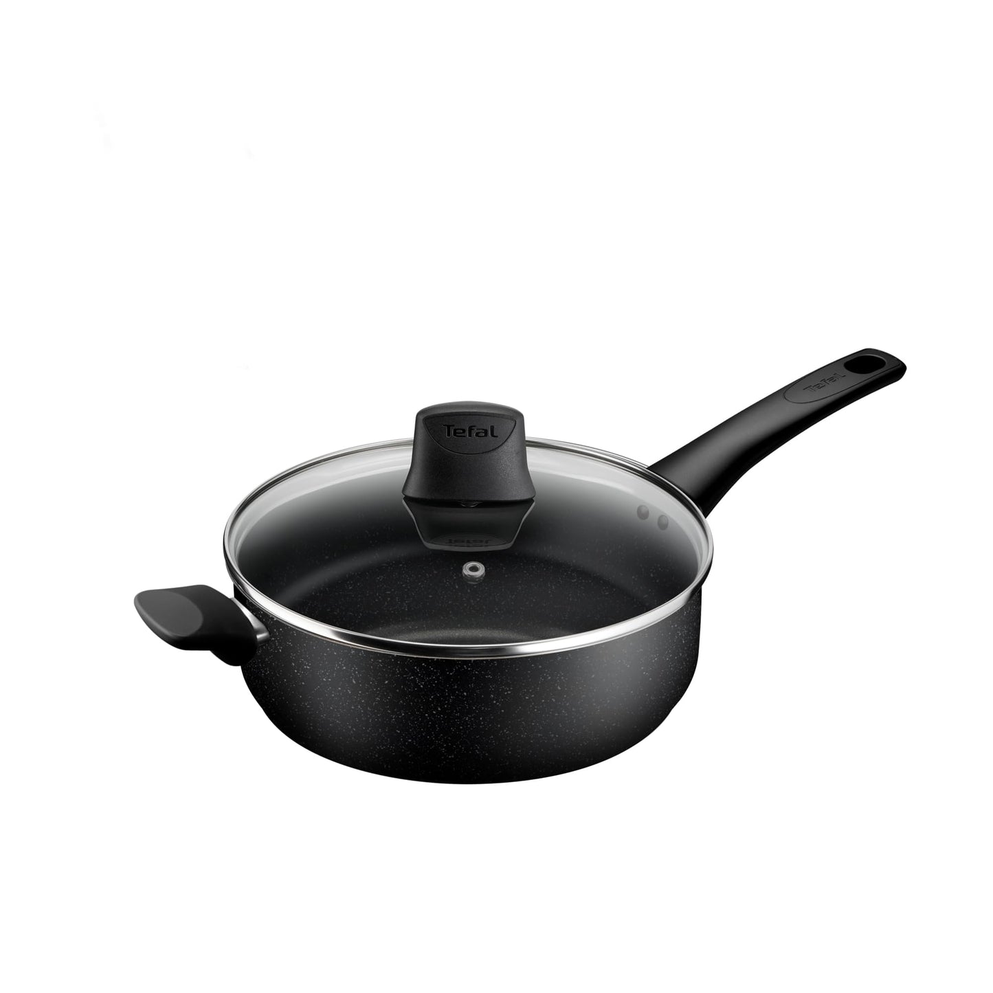 Tefal Titanium Stone Sautepan 26 cm + Lid, High-Performance Non-Stick Coating, Metal Spatula Safe, All hobs Including Induction, E1053345