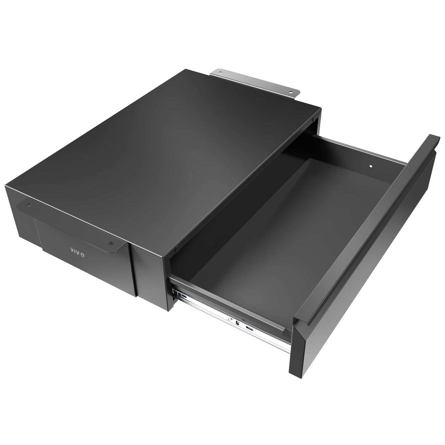 VIVO 18 inch Under Desk Lockable Slide Out Drawer, Secure Home Office Storage Organizer, Black, DESK-AC03B