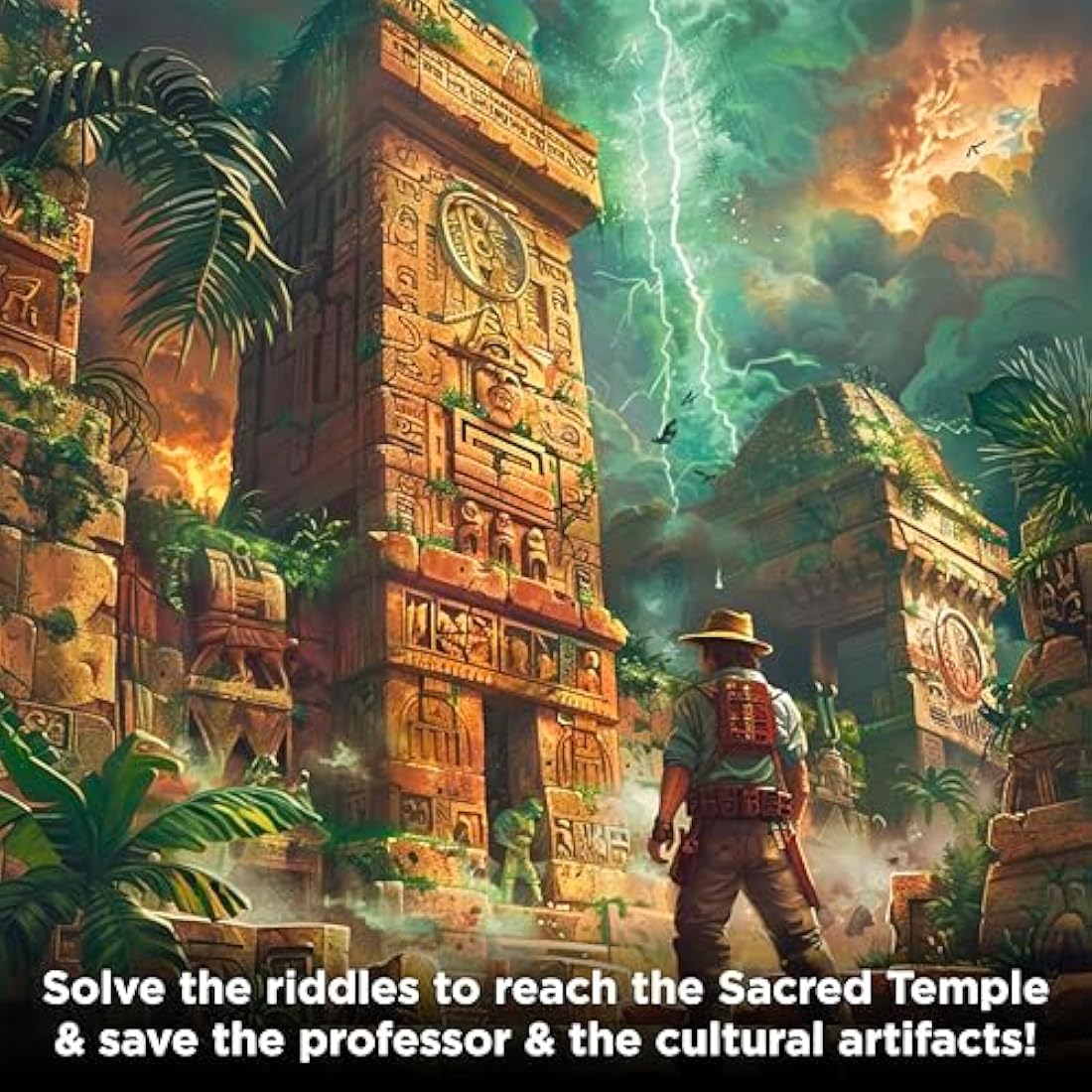 Thames & Kosmos - EXIT: The Sacred Temple Jigsaw Puzzle – Level: 3/5 – Unique Escape Room Game - 1-4 Players - Puzzle Solving Strategy Board Games for Adults & Kids, Ages 10+ - 692877