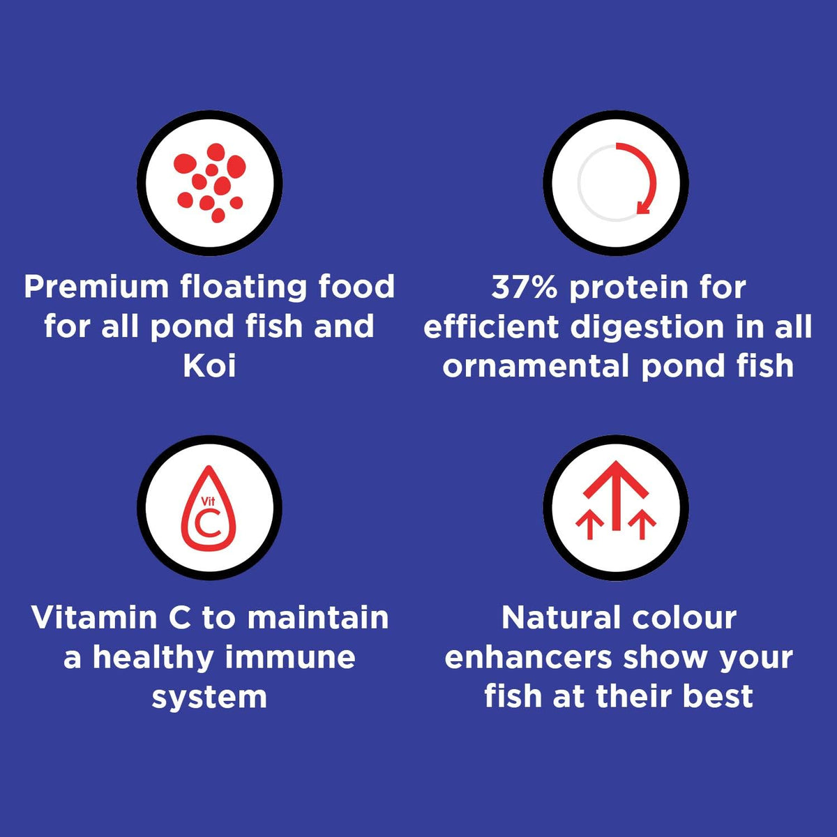 Nishikoi Growth Complete Food for Koi and Pond Fish - Large Pellets - 2.5kg