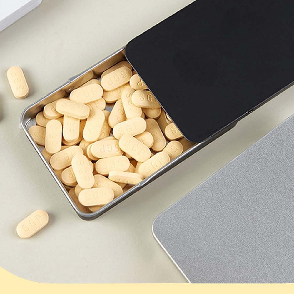 HNGUSNHOP Empty Metal Box with Slide Top for Toothpicks Floss Picks, 2 PCS