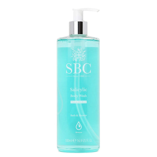 SBC Skincare Salicylic Body Wash 500ml, Cleansing Shower Gel For Oily Skin, Vegan Friendly Body Wash For Men And Women, Salicylic Acid Body Cleanser