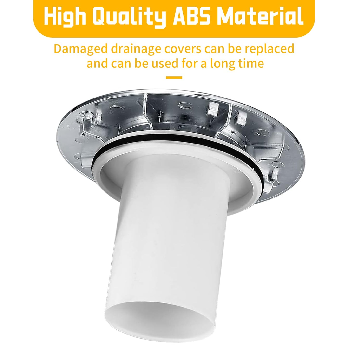 Shower Tray Drain Cover Outlet Replacement, 90mm/115mm Chrome Shower Trap Parts, Removable Shower Waste Trap Top