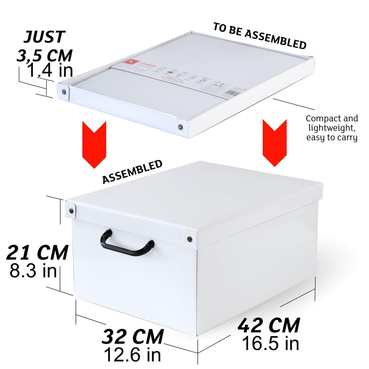 Lavatelli Cardboard Storage Boxes with Lid World Map 32x42x21cm Bedroom