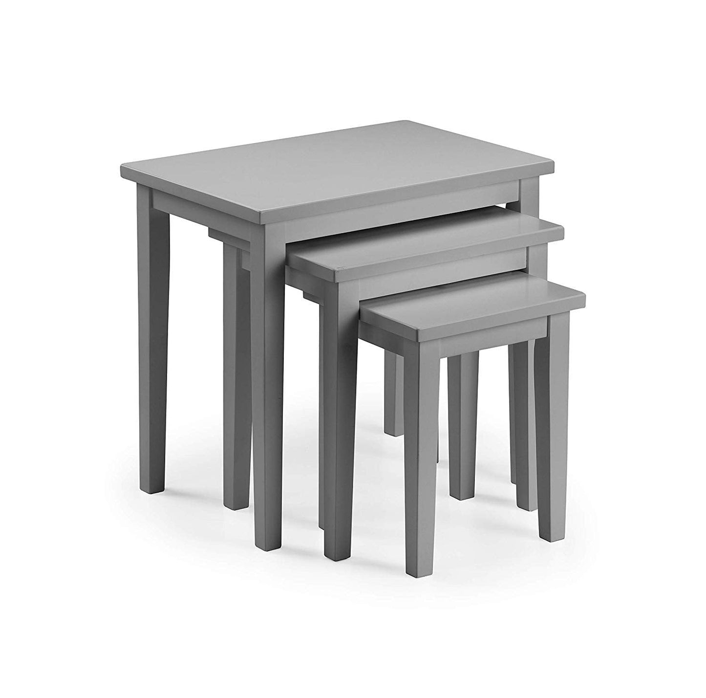Julian Bowen Cleo Nest of Tables, Set of 3, Grey - H46 x W48 x D33cm