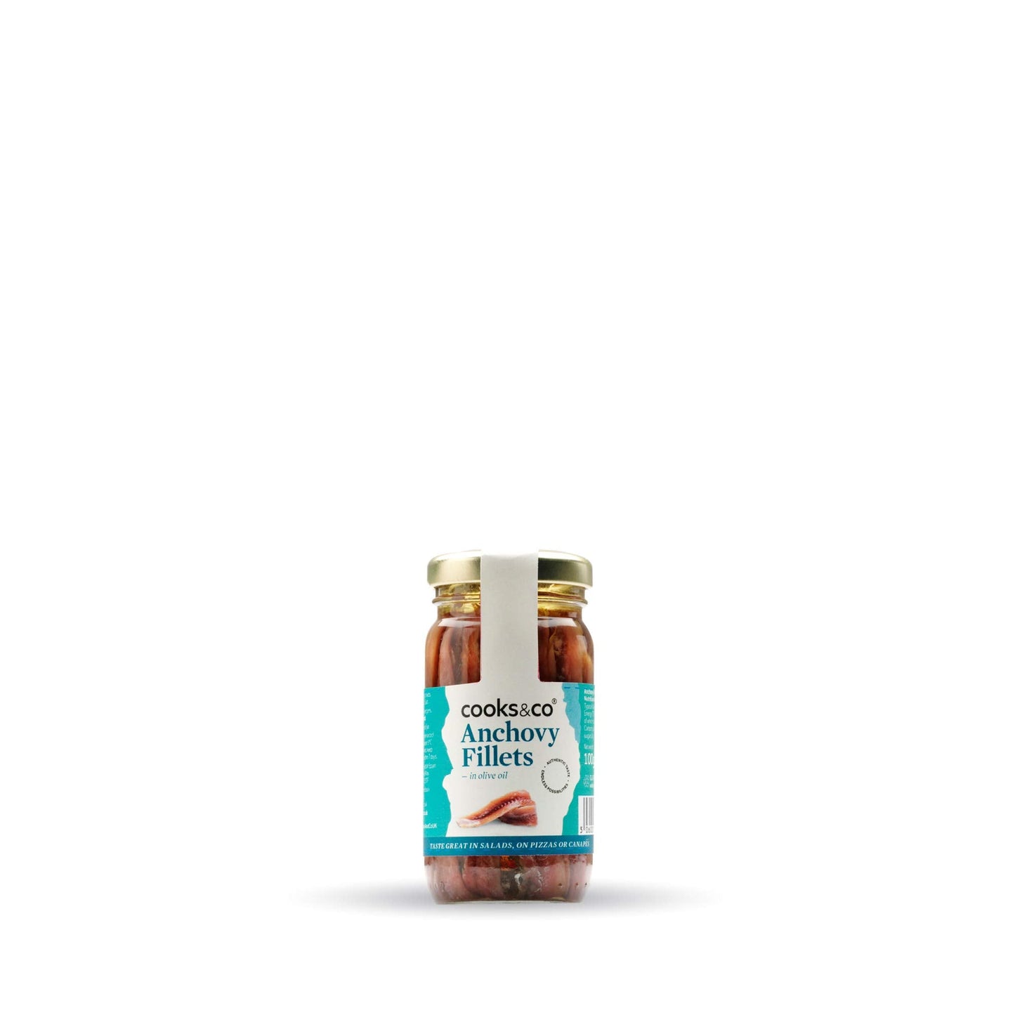 Cooks & Co Anchovy Fillets in Olive Oil 100 g (Pack of 6)