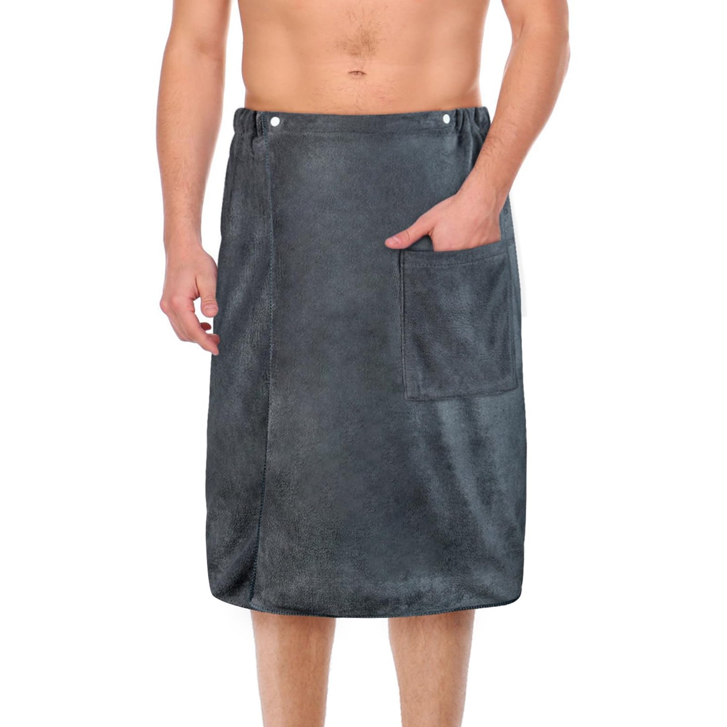 Aomig Bath Towel Body Wrap for Men, Adjustable Men’s Bath Wrap Towel, Mens Shower Wrap Bath Towel, Strong Absorption Sauna Spa Body Wrap