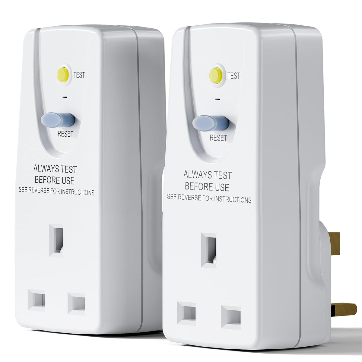 EXNICEXI RCD Plug Safety RCD Adaptor UK Leakage Protection Home Circuit Breaker (30mA 240V AC, 13A 50HZ IEC61540) for Household Appliances and Power