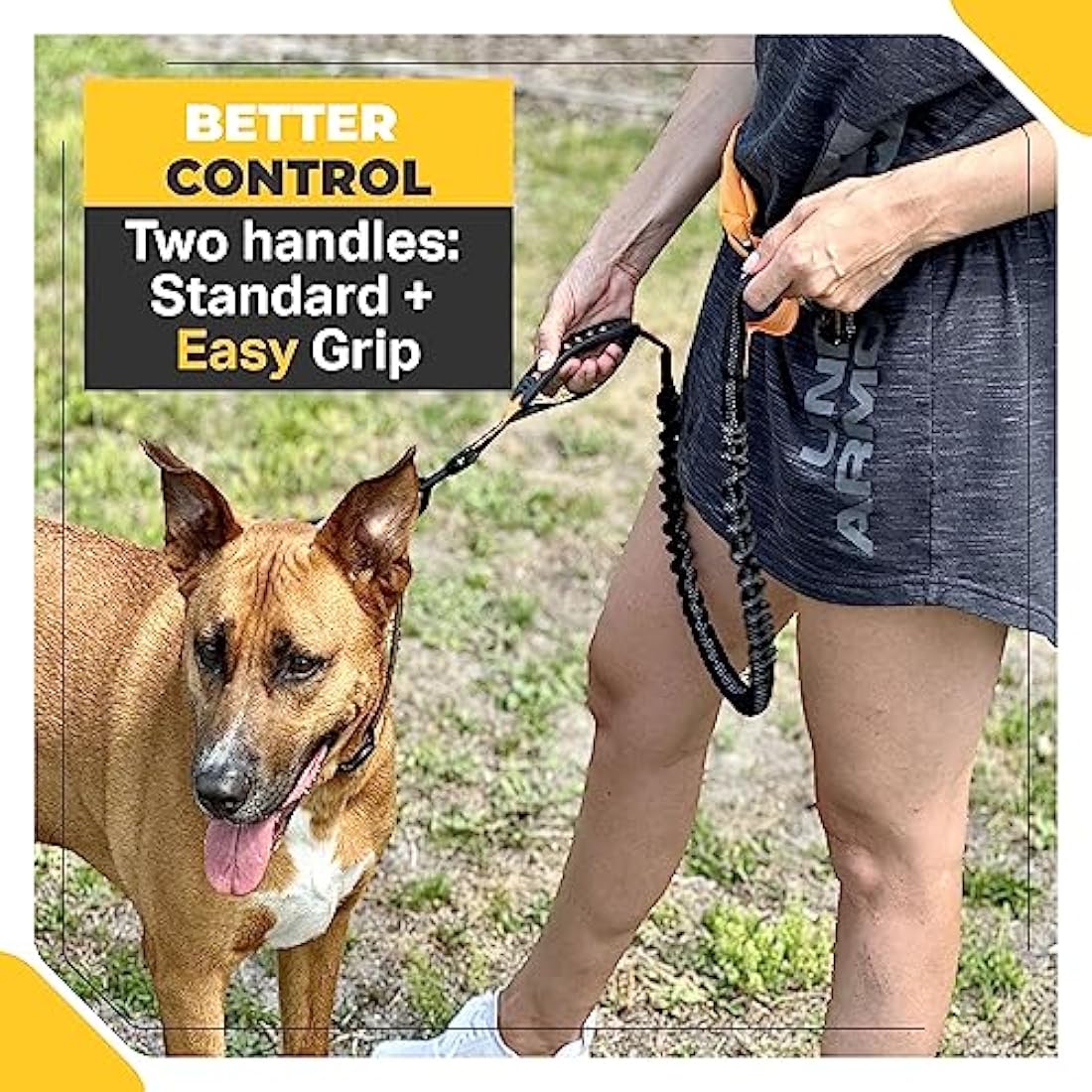 Barkswell Hands Free Dog Lead for 2 Dogs - Running Lead for Two Dogs/Dog Walking Belt for Multiple Dogs