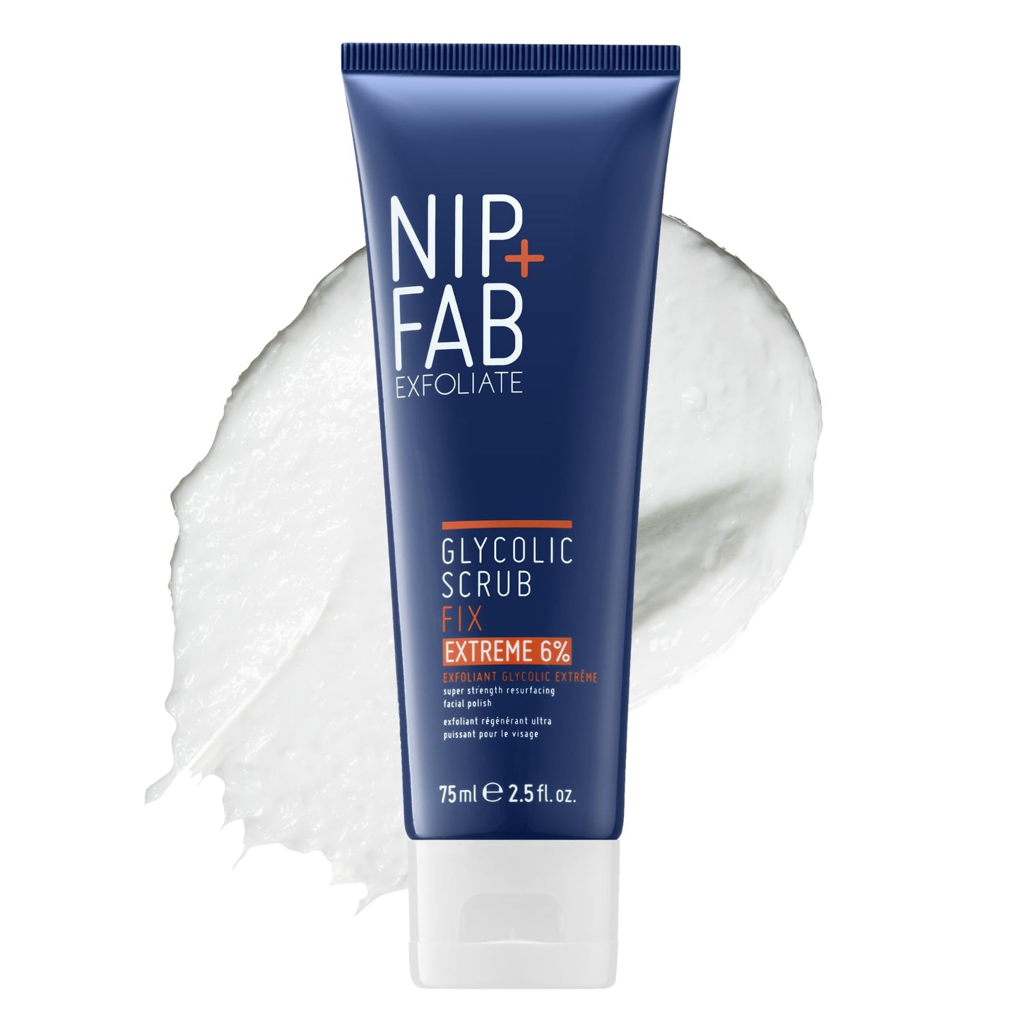 Nip + Fab Glycolic Acid Fix Face Scrub Extreme With Salicylic Acid, Aloe Vera AHA/BHA Exfoliating Facial Cleanser Polish Refining Pores Skin