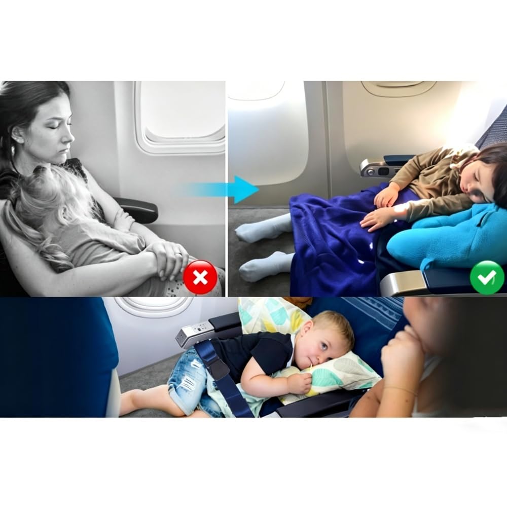 Oaygat Toddler Airplane Bed Airplane Bed for Toddlers Plane Must Have for Toddlers Baby Travel Essentials for Flying Portable Travel Foot Rest for