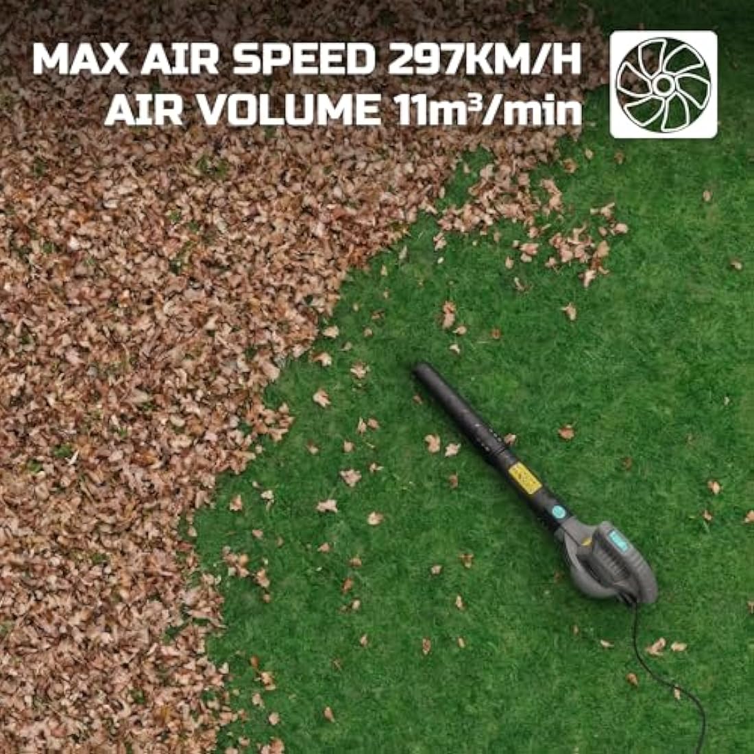 Leaf Blower Set by Bluemars - Powerful 3000W, 8m Corded Garden Blower with Garden Leaf Grabbers & Heavy Duty Garden Waste Bags with Handles (262L)