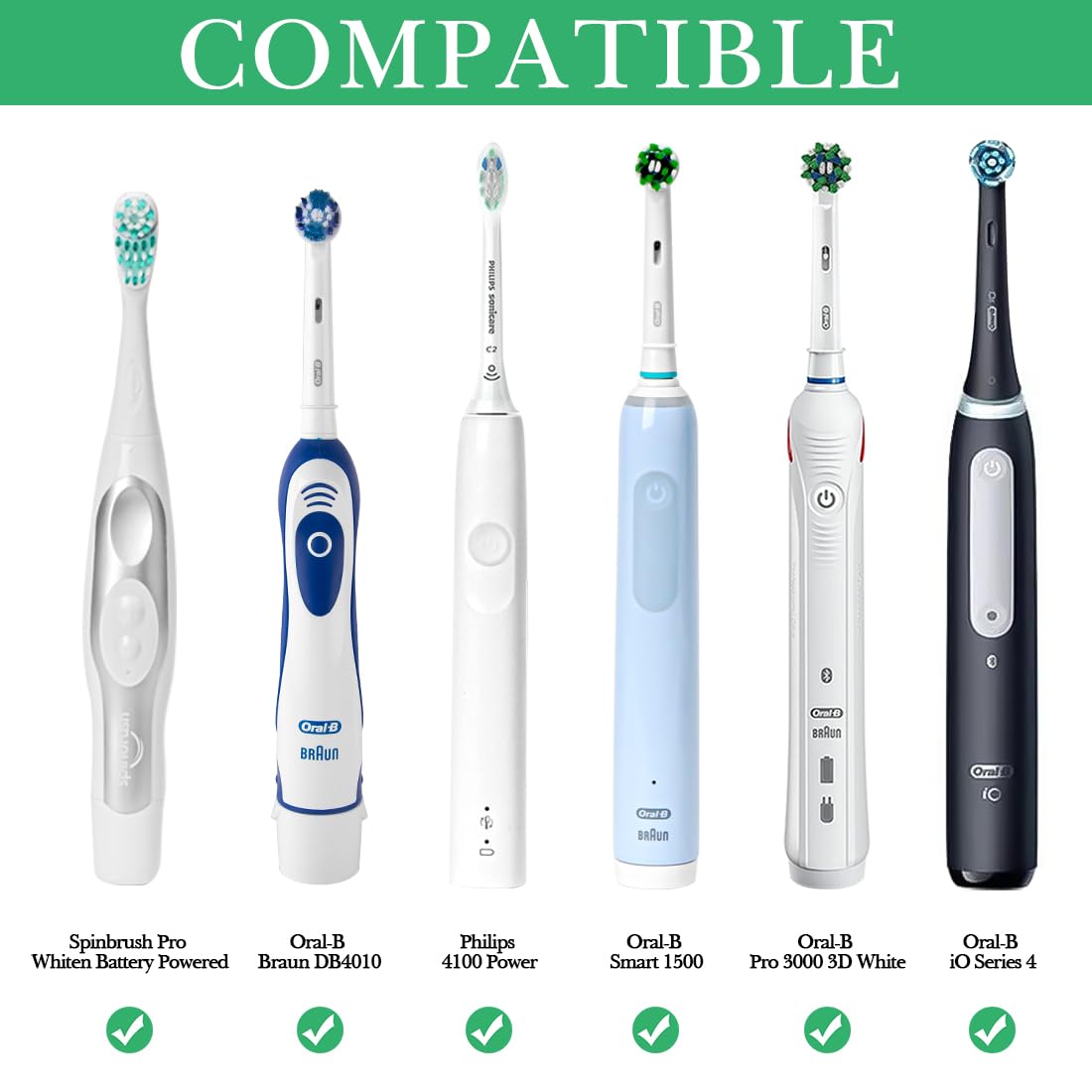 Linkidea Wall Mount Electric Toothbrush Holder for Bathroom, Aluminum Self Adhesive 5 Slots Tooth Brush Organizer Hanger Compatible with Oral-B iO