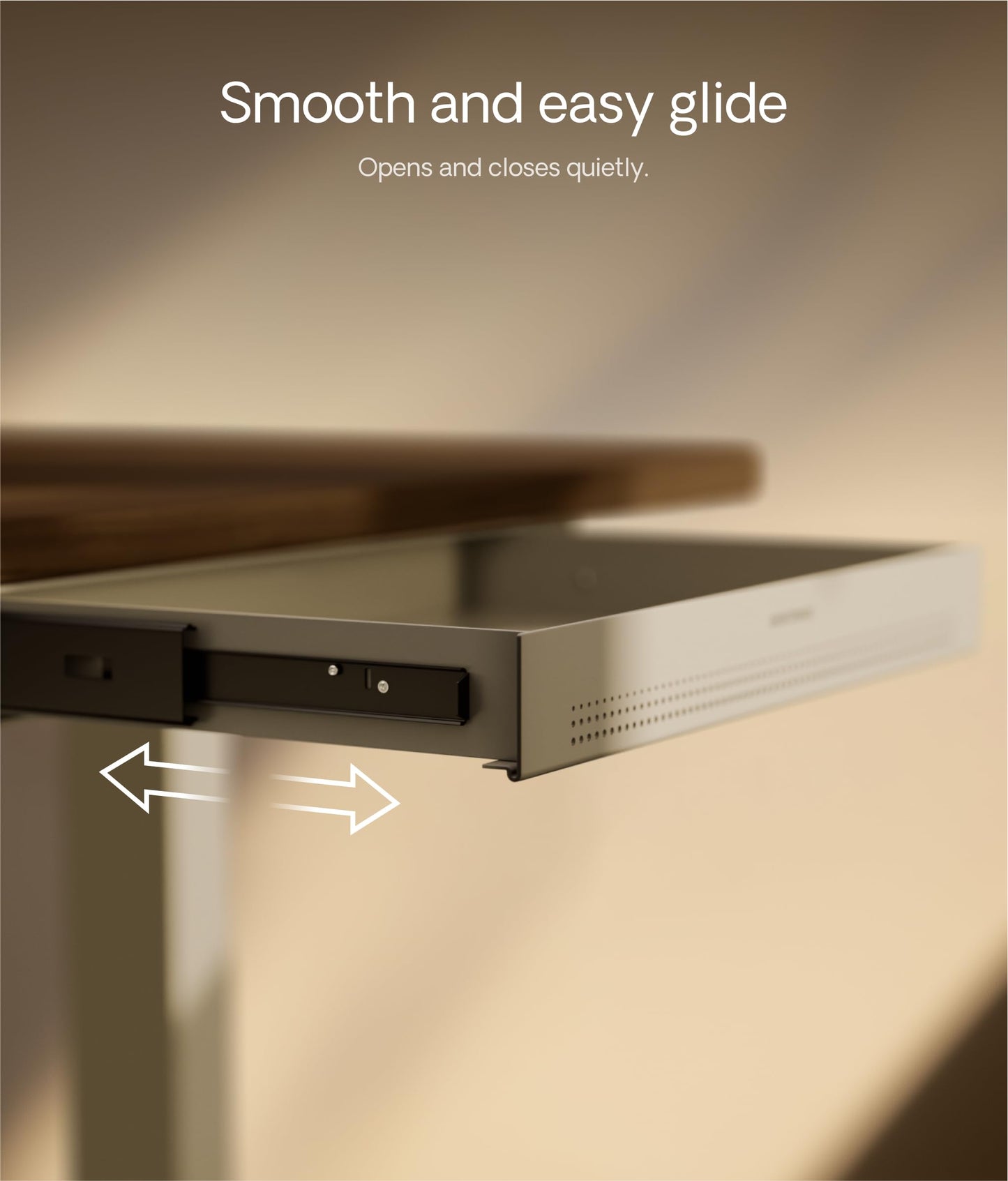 Desktronic Under Desk Drawer | Table Desk Organizer | Under Table Storage Box | Metal Drawer, Hidden Drawer Box (Gray)