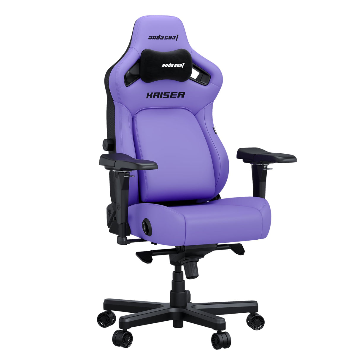 Anda Seat Kaiser 4 Gaming Chair for Adults - Large Reclining Video Game Chairs with 4-Level Pop-Out Lumbar, Stain-Resistant Faux Leather