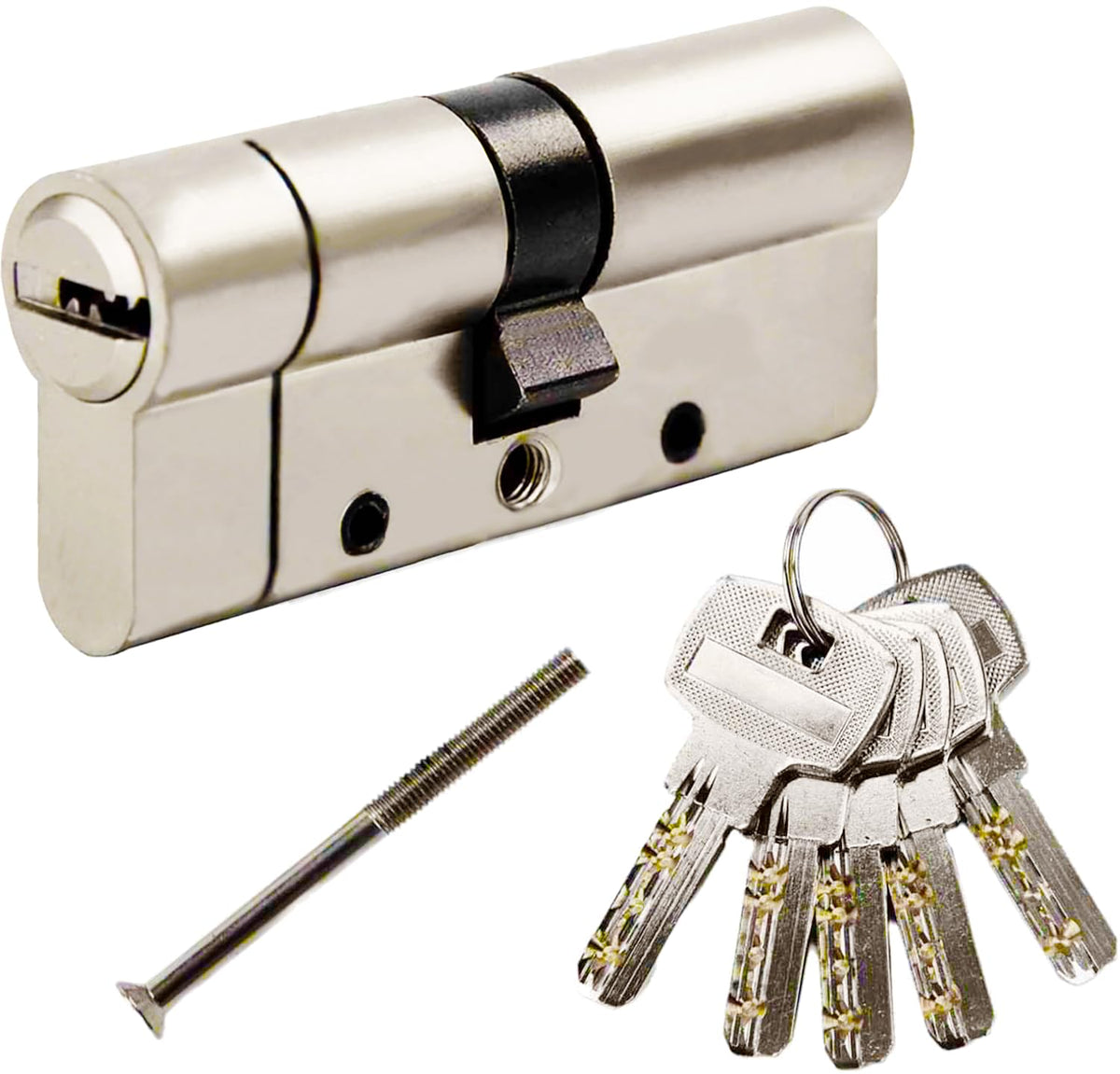 SEPOX? 70mm(35/35) Anti-Snap Euro Door Lock Cylinder, High Security 6 Pin, Brass Body Stainless Steel Bar Enforced Anti-Drill Anti-Pick,Anti-Bump Door