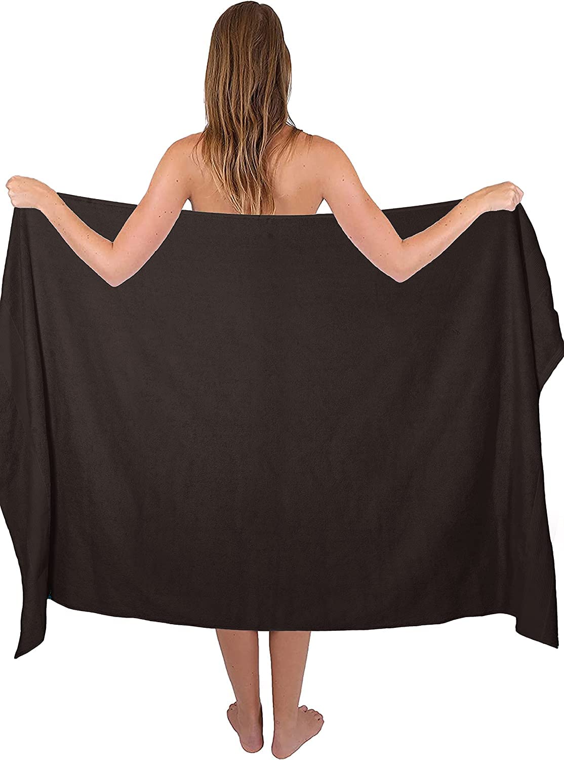 Textile Do Extra Large Super Jumbo Bath Sheet Towel 100% Egyptian Cotton XL Bath Sheets(100 x 200 cm-600 GSM) (Chocolate)