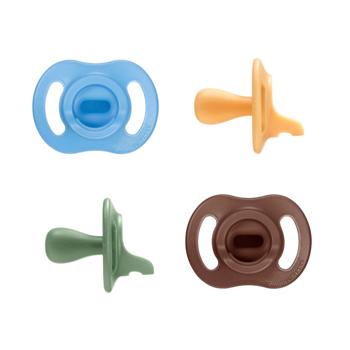 Tommee Tippee Ultra-Light StayPut Dummy, 18-36m, 4-Pack, One-Piece Silicone Soother