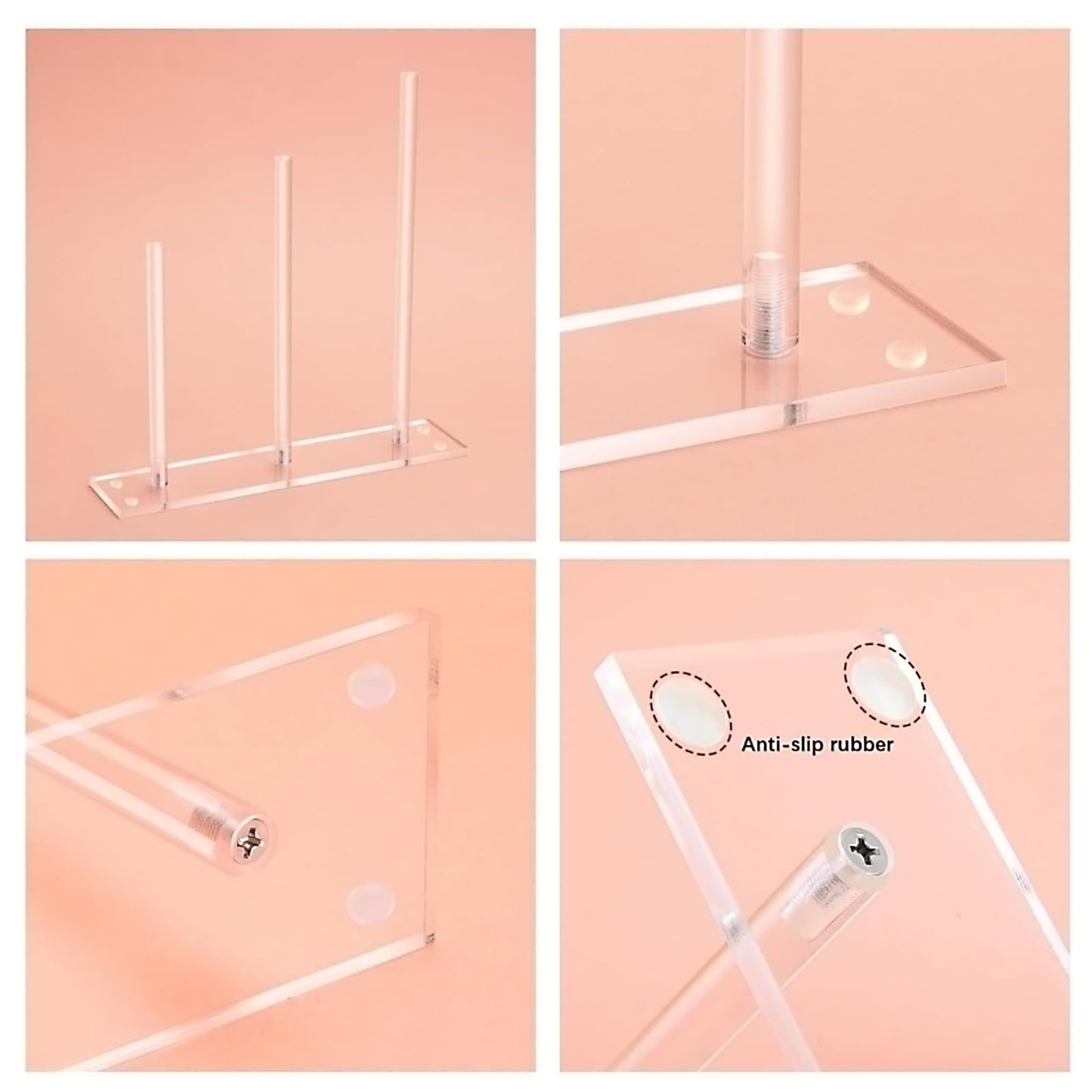 SANTUO Acrylic Hair Accessories Organiser for Silk Hair Ties, Hair Scrunchies Display Rack