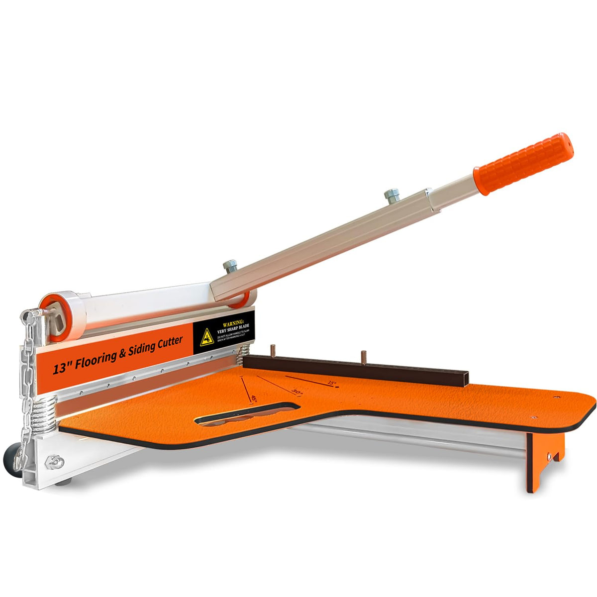 Zozen Laminate Cutter, 330mm Vinyl Floor/Plank Cutter with Wheel ? Just 1 Step Meet Angle&Length Cutting, Flooring Tools - Cuts Vinyl Plank, Engineer