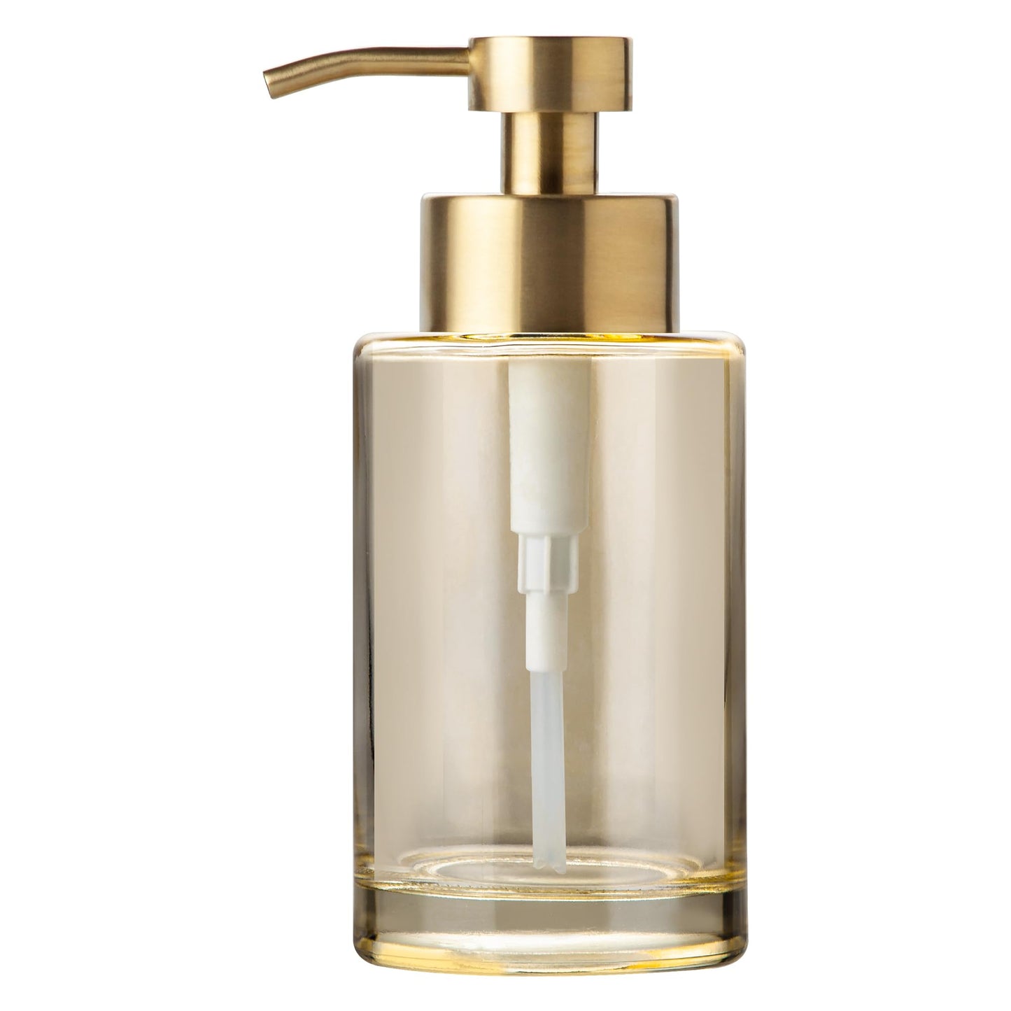 Enra Glass Soap Dispenser,12oz Matte Black Stainless Steel Hand Pump Dispenser,Hand and Liquid Soap Dispenser Rust Proof Countertop Lotion Bottle for