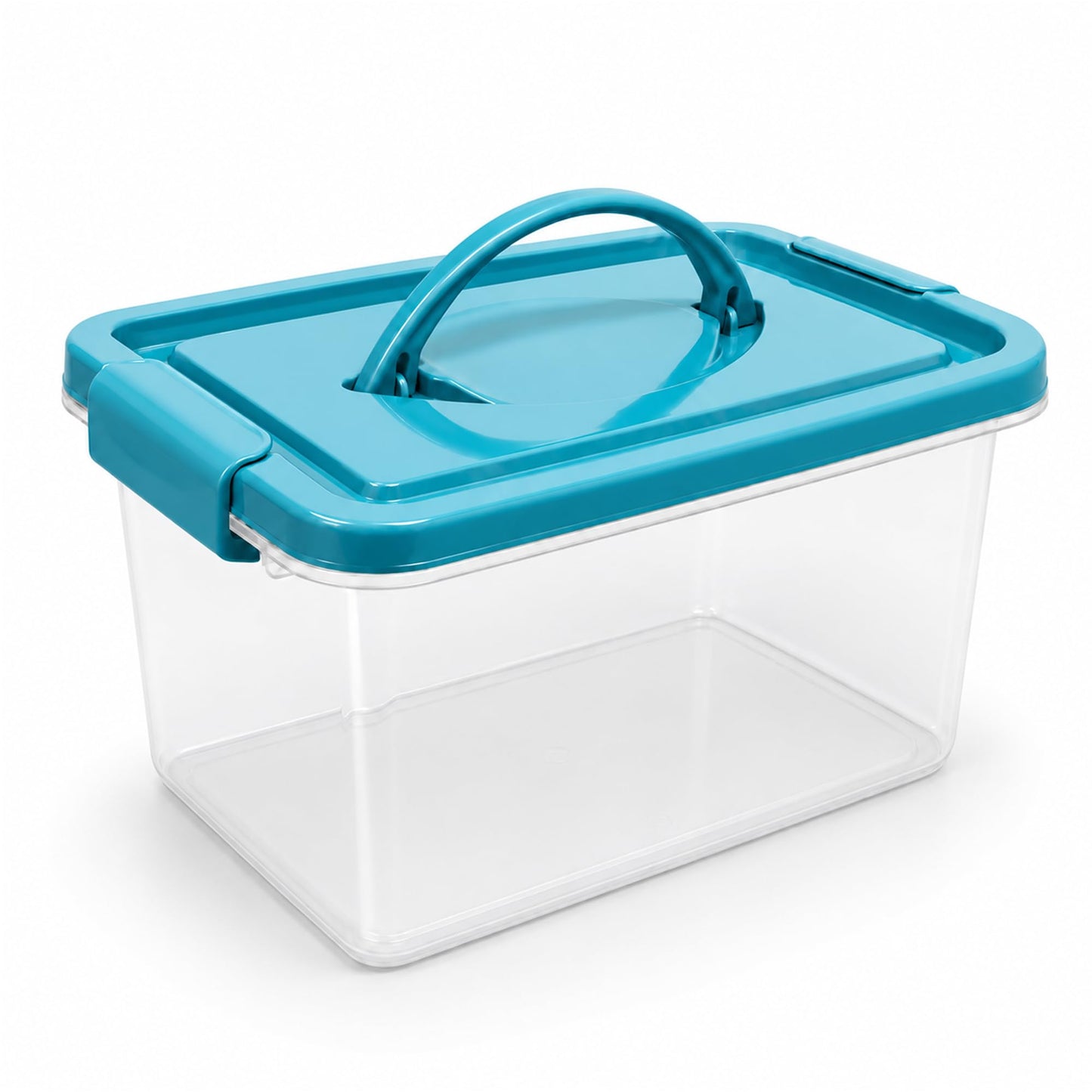 4L Storage Box with Secure Lid & Carry Handle | Stackable Clear Container