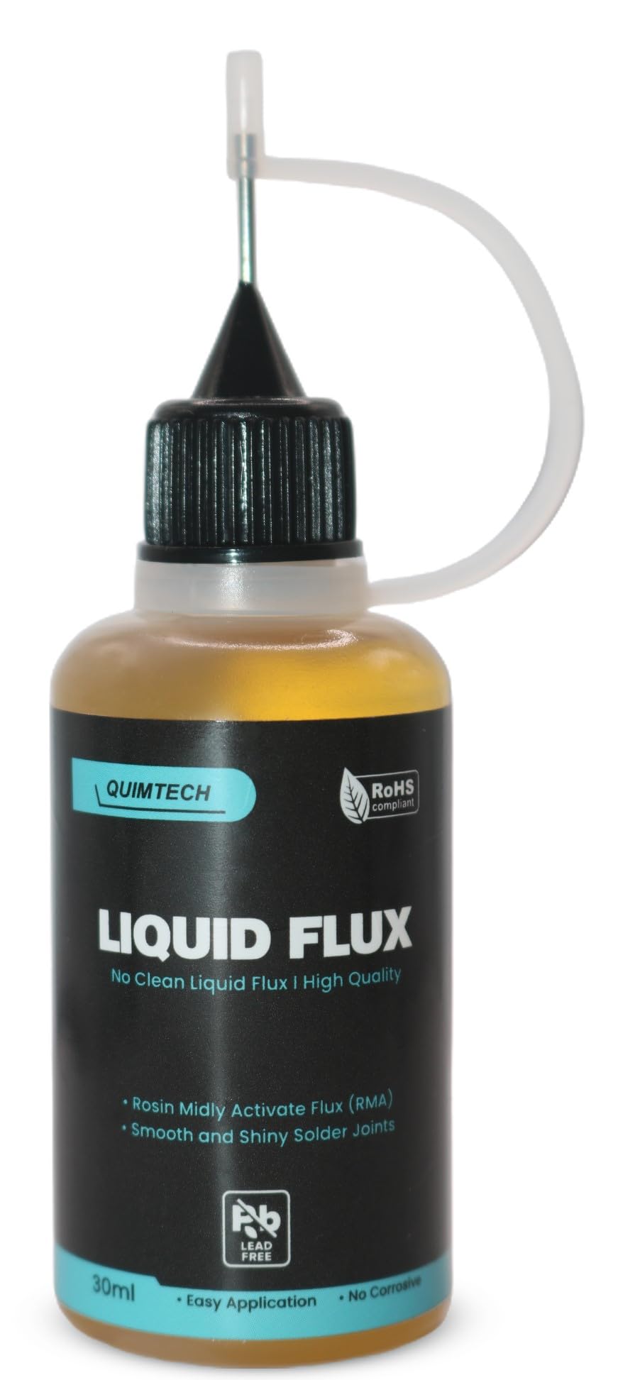 QUIMTECH Liquid Solder Flux (30 ml) I Liquid Solder Flux I Soldering Flux I Electrical Solder I No Clean Liquid Flux I Rosin Flux I Soldering Flux for