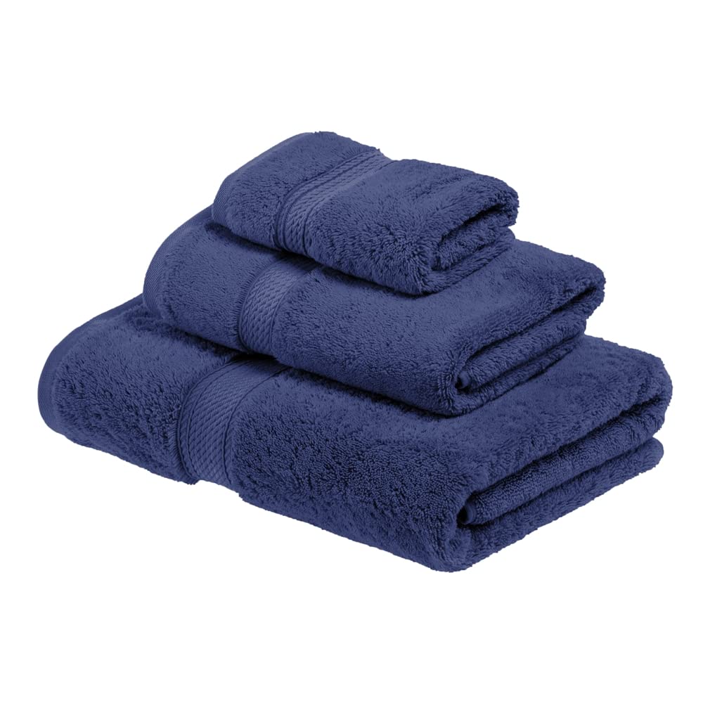 Home City, 100% Cotton, Towel Set, Navy - Towel