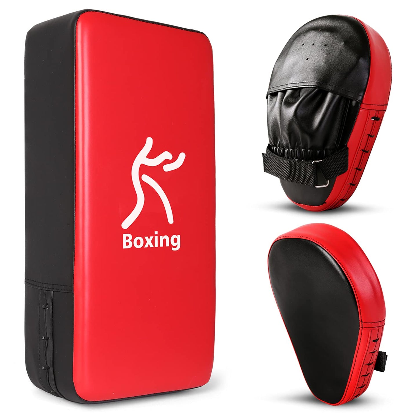Odoland Punching Mitts and Kick Pack Set, Boxing Mitts Focus Pads, Taewondo Kick Pad, Great for Boxing, Kickboxing, Karate, Muay Thai, Boxing