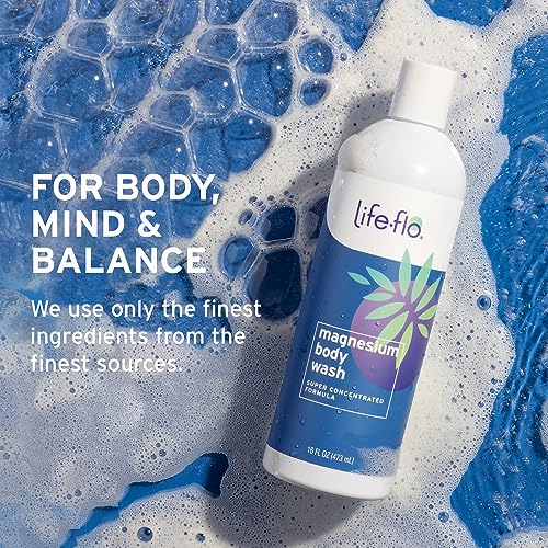 Life-Flo Magnesium Body Wash with Peppermint and Rosemary Essential Oils | Helps Moisturize & Soften Skin with Magnesium from Zechstein Seabed | 16 oz