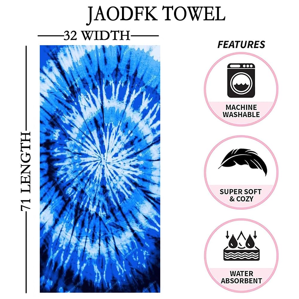 JAODFK 2 Pcs Microfibre Beach Towel 71"X32" Quick Dry Lightweight Sand Free Extra Large Blue Turtle Series Towels Travel Essentials For Adults Womens