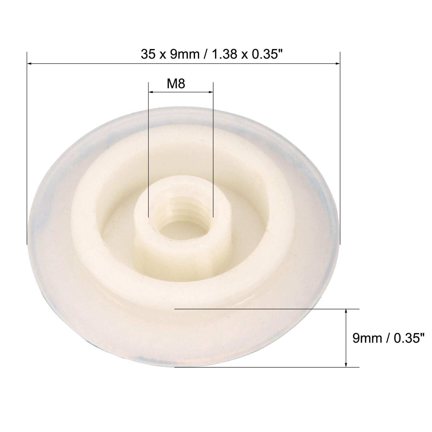 sourcing map Basin Sink Click Plastic 35mm Diameter Pop-up Push Button Drain Stopper 3Pcs